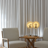 Luminaria Noctiluca Lucere encendida, lámpara de mesa de diseño artesanal chileno